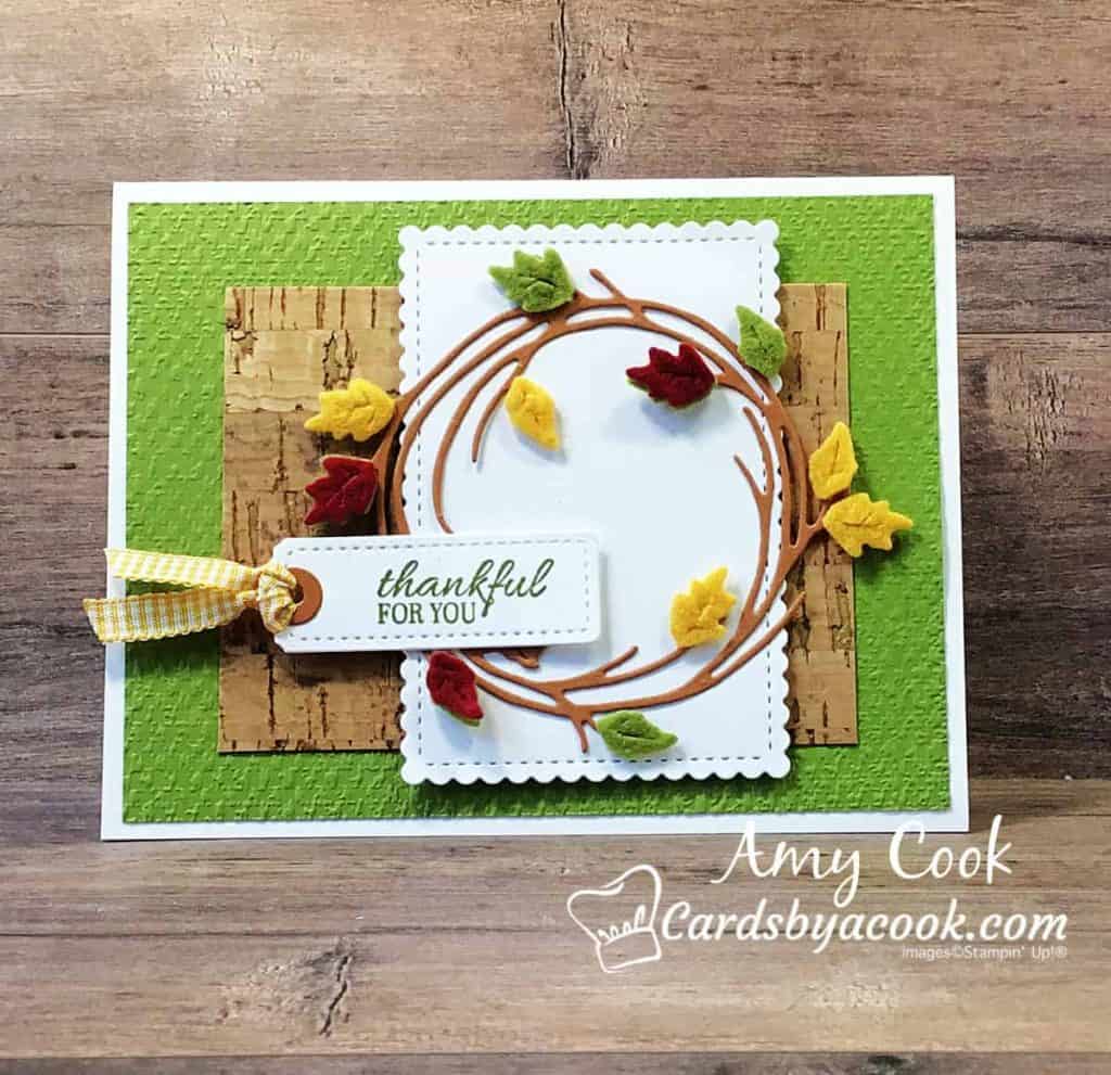photo of fall card using Sparkle of the season from Stampin' Up!
