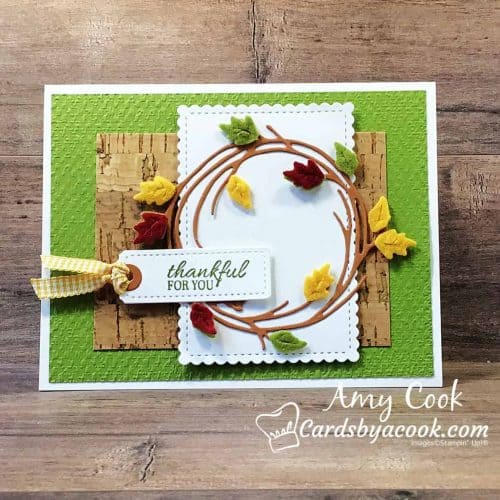 Thank you card featuring Sparkle of the Season bundle from Stampin' Up!