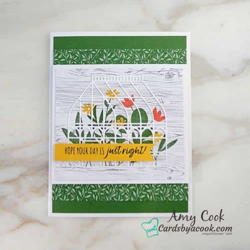 Birthday card made with Stampin' Up! Garden Greenhouse bundle