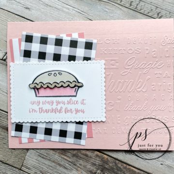 Thank you card using Stampin' Up! Sweets & Treats stamp set